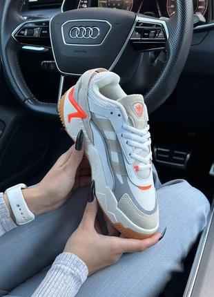 Жіночі кросівки adidas originals niteball ll white beige orange3 фото
