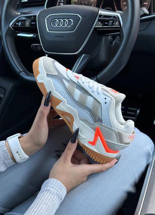 Жіночі кросівки adidas originals niteball ll white beige orange4 фото