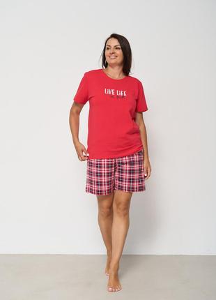 Піжама жіноча футболка шорти великі розміри1 фото