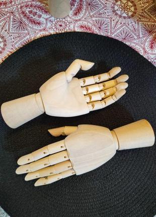 Деревянная рука манекен левая 18см модель для держания товара, для рисования