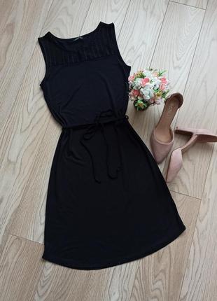 Літня чорна сукня до коліна1 фото