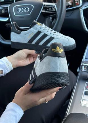 Жіночі кросівки adidas originals gazelle gray black5 фото