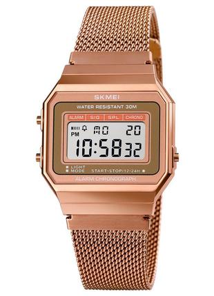 Skmei 1660rg rose-gold, годинник, рожево-золотий, стильний, міцний, унісекс, на кожен день