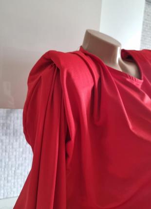 Новий брендовий жіночій вільний червоний кроп топ лонгслів реглан червона кофта з довгом рукавом primark s оверсайз