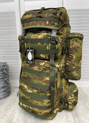 Тактический рюкзак 100+10 л мультикам, ткани cordura 1000d, модульная система2 фото