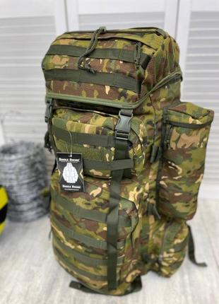 Тактический рюкзак 100+10 л мультикам, ткани cordura 1000d, модульная система6 фото