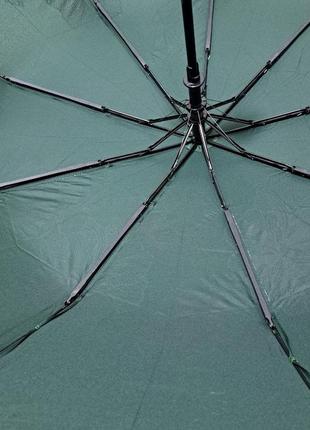 Зелена складна жіноча парасолька з квітами7 фото