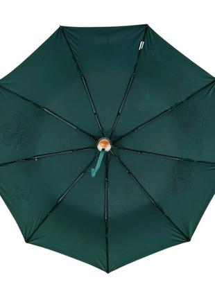 Зелена складна жіноча парасолька з квітами6 фото