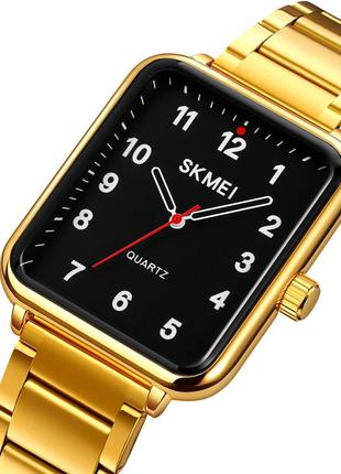 Skmei 1955gdbk gold-black, годинник, чорні, золоті, стильні, міцні, чоловічі, на кожен день, механічні2 фото