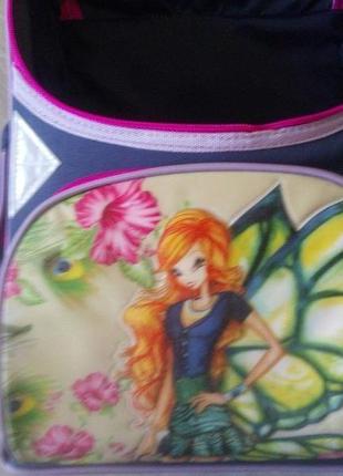 Ранець-рюкзак шкільний каркасний class "fairy flower" для дівчинки6 фото