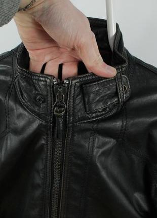 Шикарна шкіряна куртка strellson faith-3 black leather jacket2 фото