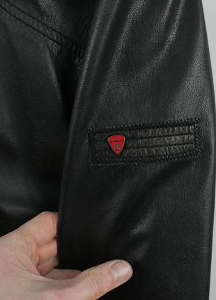 Шикарна шкіряна куртка strellson faith-3 black leather jacket4 фото