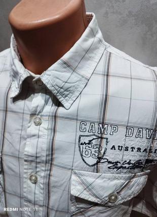 Стильна сорочка з коротким рукавом відомого німецького бренду camp david3 фото