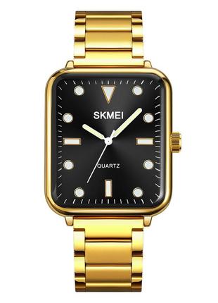 Skmei 1955gdbk-sp gold-black sun pattern, часы, черные, золотые, стильные, прочные, мужские, на каждый день