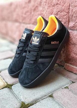 Супер ціна 🤩 жіночі кросівки adidas gazelle чорні / адідас газелі / жіноче демісезонне взуття на весну, літо, осінь