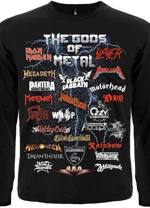 Футболка с длинным рукавом the gods of metal, размер m