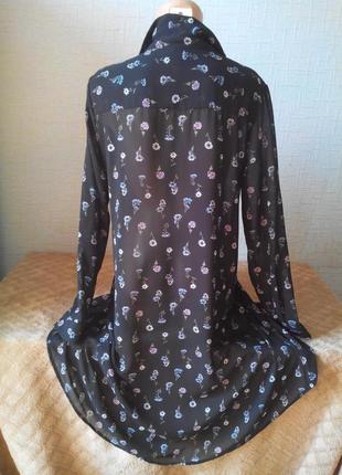 Розвантажуюсь ❤️ модна блузка зі шлейфом, стильна асиметрична сорочка page one.1 фото