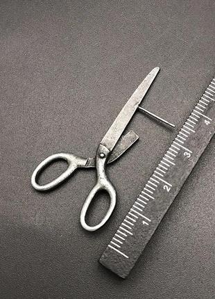 Круті сережки ножиці рок готика унісекс10 фото