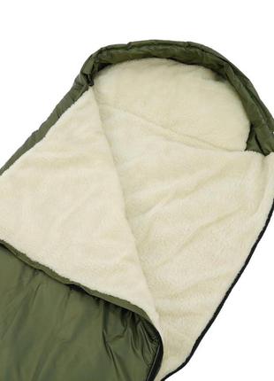 Спальний мішок супер теплий олива, рюкзак виготовлений з кордури, два кріплення на фастексах4 фото