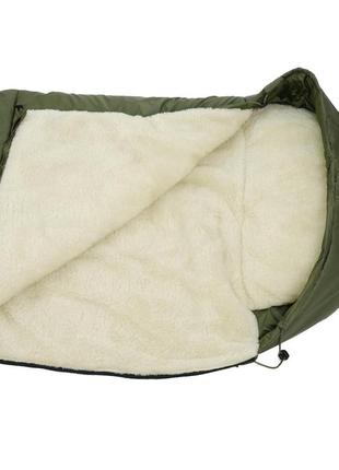 Спальний мішок супер теплий олива, рюкзак виготовлений з кордури, два кріплення на фастексах3 фото