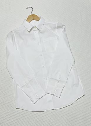Біла сорочка для хлопчика шкільна з довгим рукавом f&f , розмір 12-13 років6 фото