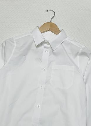 Біла сорочка для хлопчика шкільна з довгим рукавом f&f , розмір 12-13 років7 фото