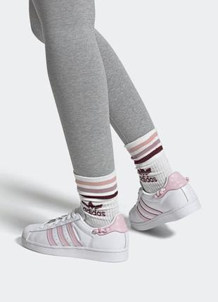 Білі шкіряні жіночі кеди adidas originals superstar knotted rope 39-40 розмір6 фото