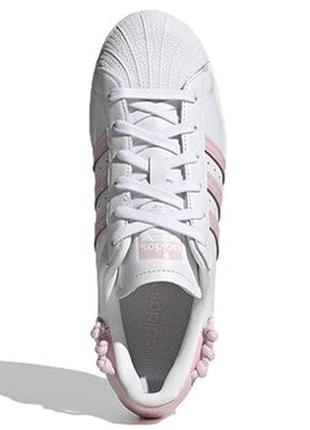 Білі шкіряні жіночі кеди adidas originals superstar knotted rope 39-40 розмір4 фото