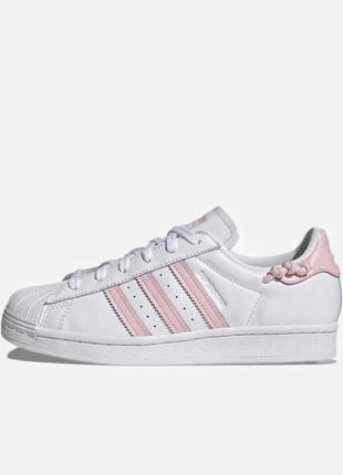 Білі шкіряні жіночі кеди adidas originals superstar knotted rope 39-40 розмір