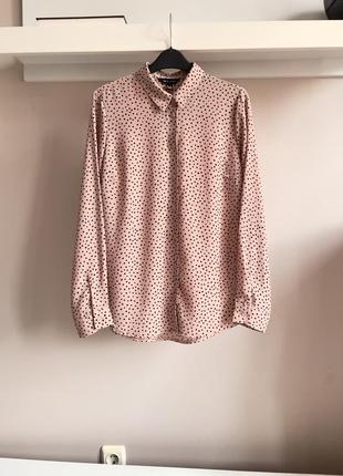 Пудрова блуза в крапочку1 фото