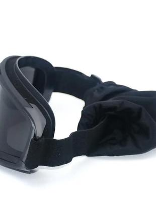 Балістичні захисні окуляри зі змінними лінзами (чорні), м'який пвх, комбінований, пластик, силікон