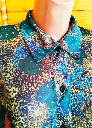 78.класична блузка в принт модного англійського бренду prettylittlething, вир-во англія3 фото