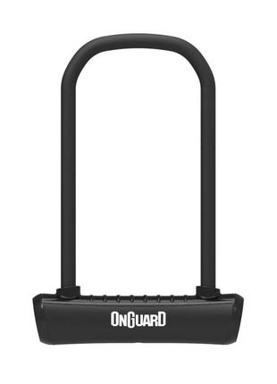 Велозамок onguard u-lock neon 115 x 230 мм чорний 6108153bl, сталь, пластик, гума, 2 стандартних ключа,