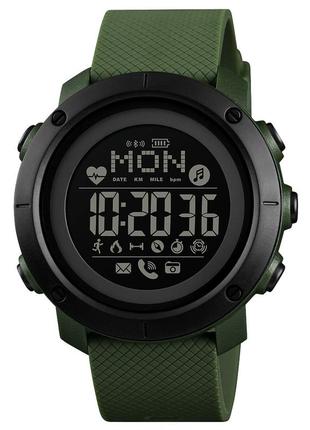 Skmei 1512ag army green smart watch + compass, годинник, чоловічий, стильний, тактичний, військовий, на кожен день