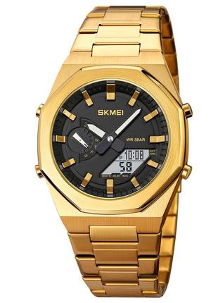 Skmei 1816gdwt gold-white, годинник, чоловічий, стильний, міцний, на кожен день