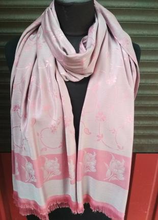 Распродажа, красивый шарф двосторонний, женский, весенне -осенний, 180 х70 см, новый