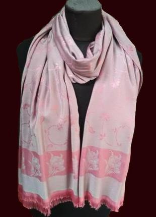 Распродажа, красивый шарф двосторонний, женский, весенне -осенний, 180 х70 см, новый2 фото