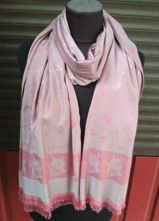Распродажа, красивый шарф двосторонний, женский, весенне -осенний, 180 х70 см, новый3 фото