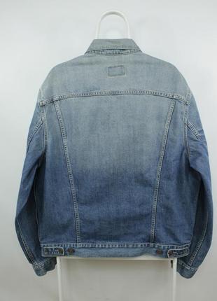 Вінтажна джинсова куртка levi's blue denim trucker jacket6 фото