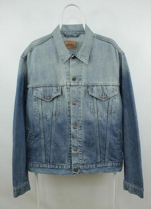 Вінтажна джинсова куртка levi's blue denim trucker jacket1 фото