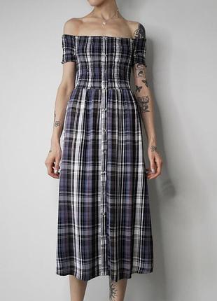 Сукня в клітинку з розрізами urban gypsy
