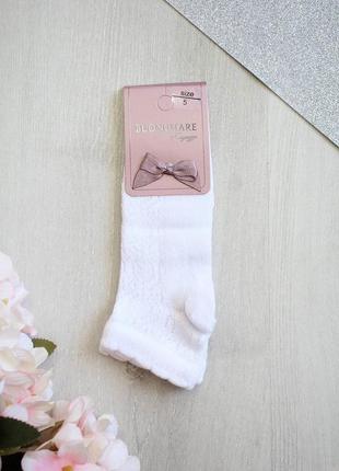 Шкарпетки білі з ажурними кісками для дівчинки 10-12 років buonumare