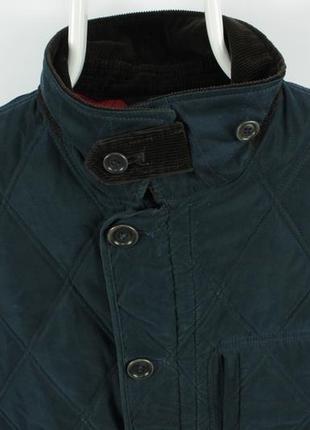 Стьобана демісезонна куртка faconnable quilted navy corduroy collar jacket3 фото