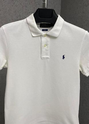 Белая футболка поло polo ralph lauren3 фото