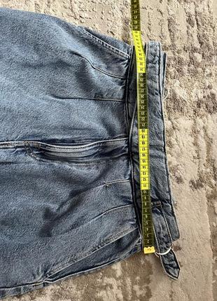 Жіночі джинси карго bershka 38 світлі джинси mom з кишенями блакитні джинси 0030/388/4286 фото