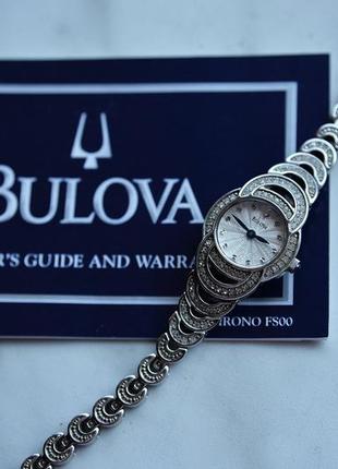 Часы женские с кристаллами svarovski bulova2 фото