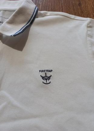 Мужская футболка с воротником . " firetrap " . чоловіча футболка з воротником .2 фото