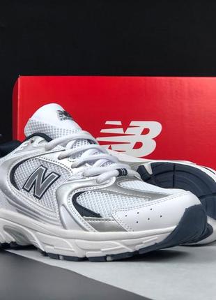 Білі чоловічі кросівки new balance/спортивні чоловічі кросівки для бігу та повсякдень