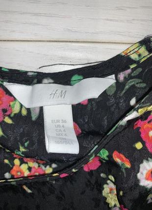 Довге плаття сукня в квітковий принт з довгим рукавом h&m 4 36 s-m5 фото