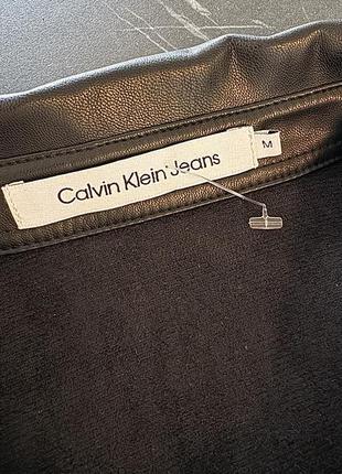 Кожаная мягкая рубашка calvin klein6 фото